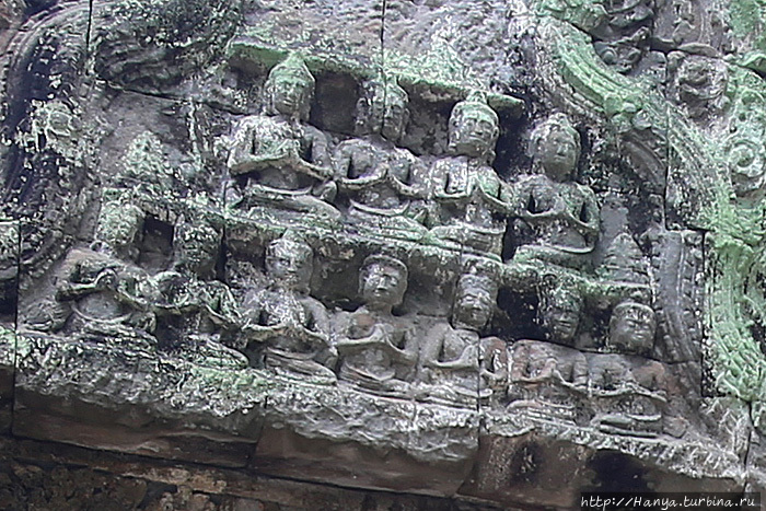 Детали фронтона в храмовом комплексе Та Пром. Фото из интернета Ангкор (столица государства кхмеров), Камбоджа