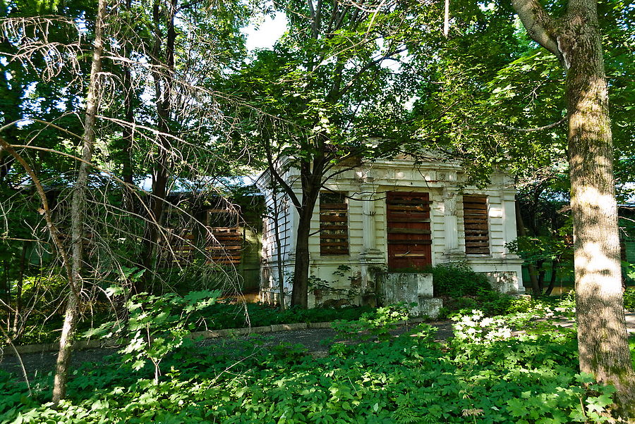 В городе можно найти заброшенные усадьбы.