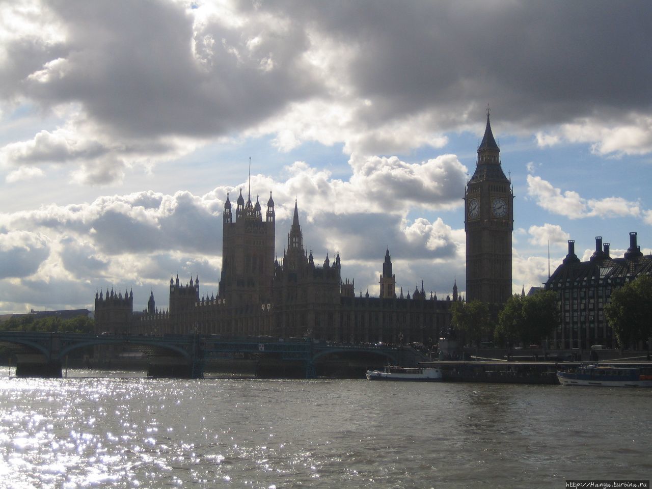 Вид на Парламент с Темзы Лондон, Великобритания