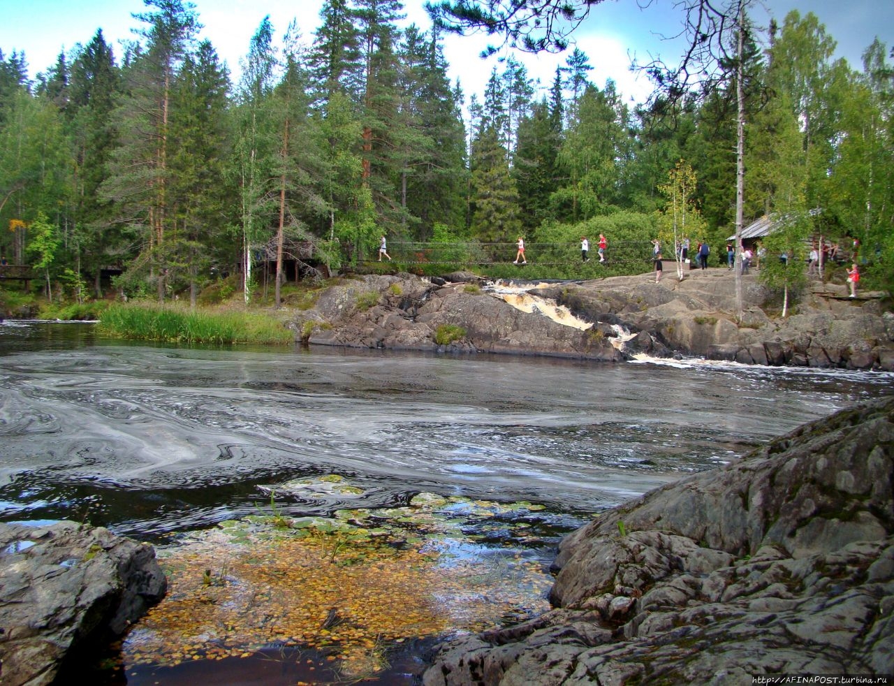 Водопад Ахинкоски Рускеала, Россия