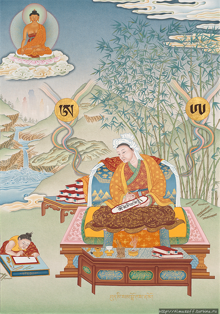 Тхонми Самбхота, с именем которого традиционно связывается создание тибетского письма и начало переводческой деятельности на Тибете. Юйшу, Китай