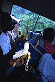 Кто-то в автобусе купил гроздь бананов и всех угостил.