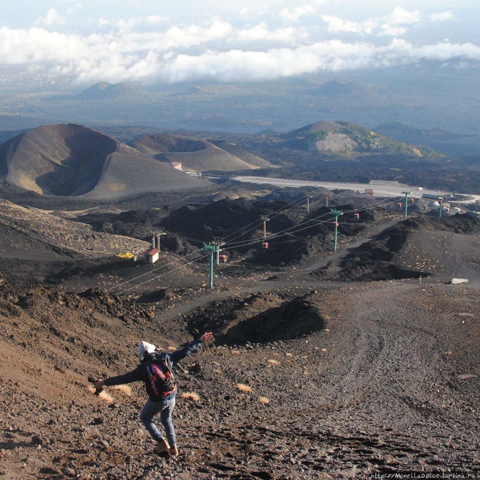 Национальный парк вулкан Etna: кратеры, гроты... Вулкан Этна Национальный Парк (3350м), Италия