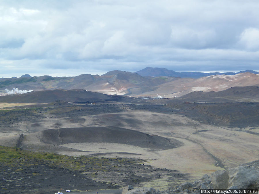 Вид с кратера вулкана Исландия