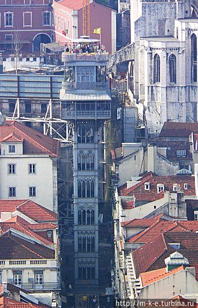 Подъемник Санта Жуста. Фото из инета Лиссабон, Португалия