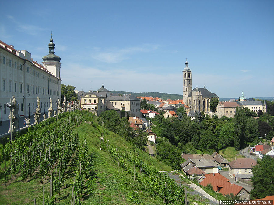 панорамный вид на историческую часть Кутна-Гора, Чехия
