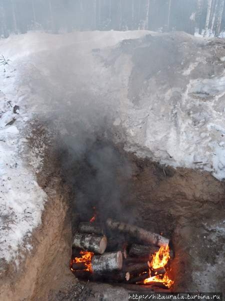 Пожог на яме для ускорения процесса углубки Екатеринбург, Россия