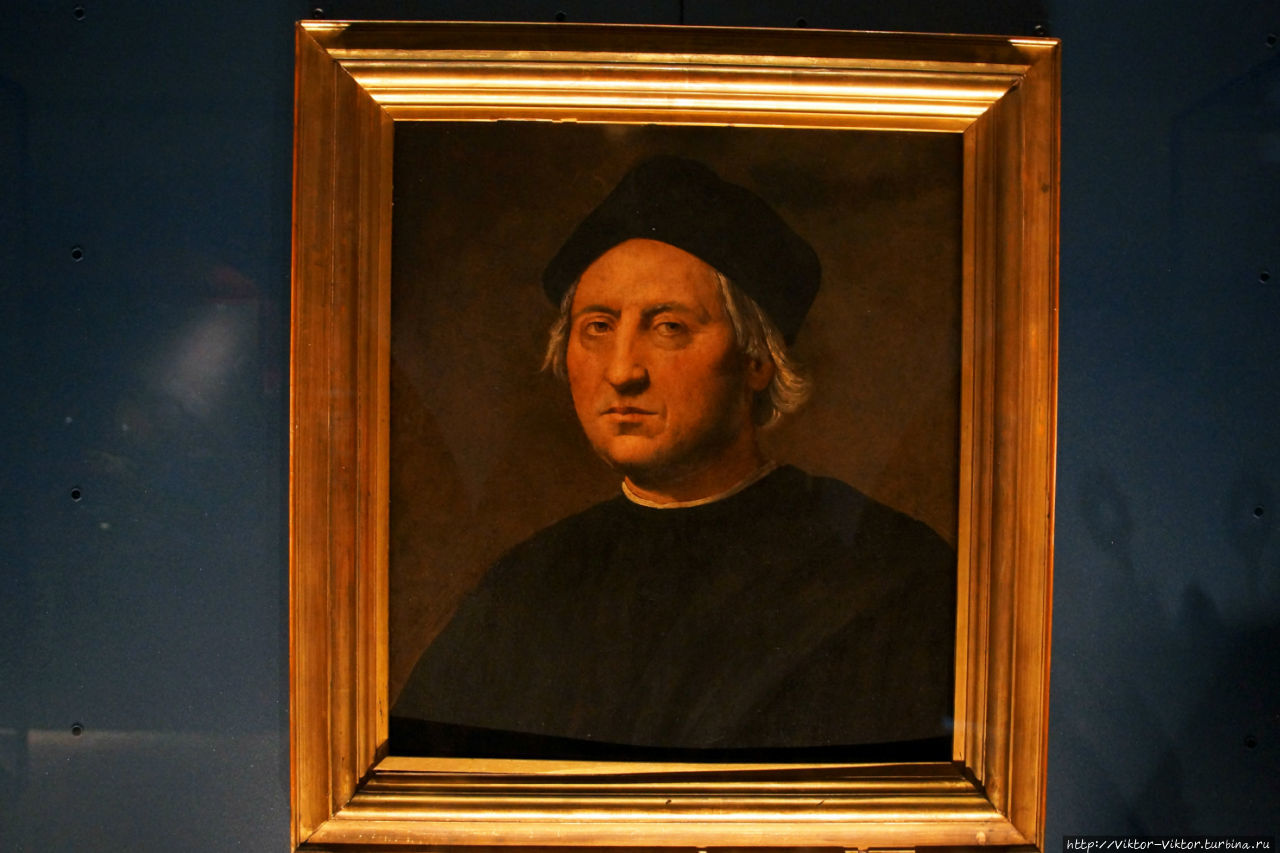 Портрет Христофора Колумба в музее моря Генуи Генуя, Италия