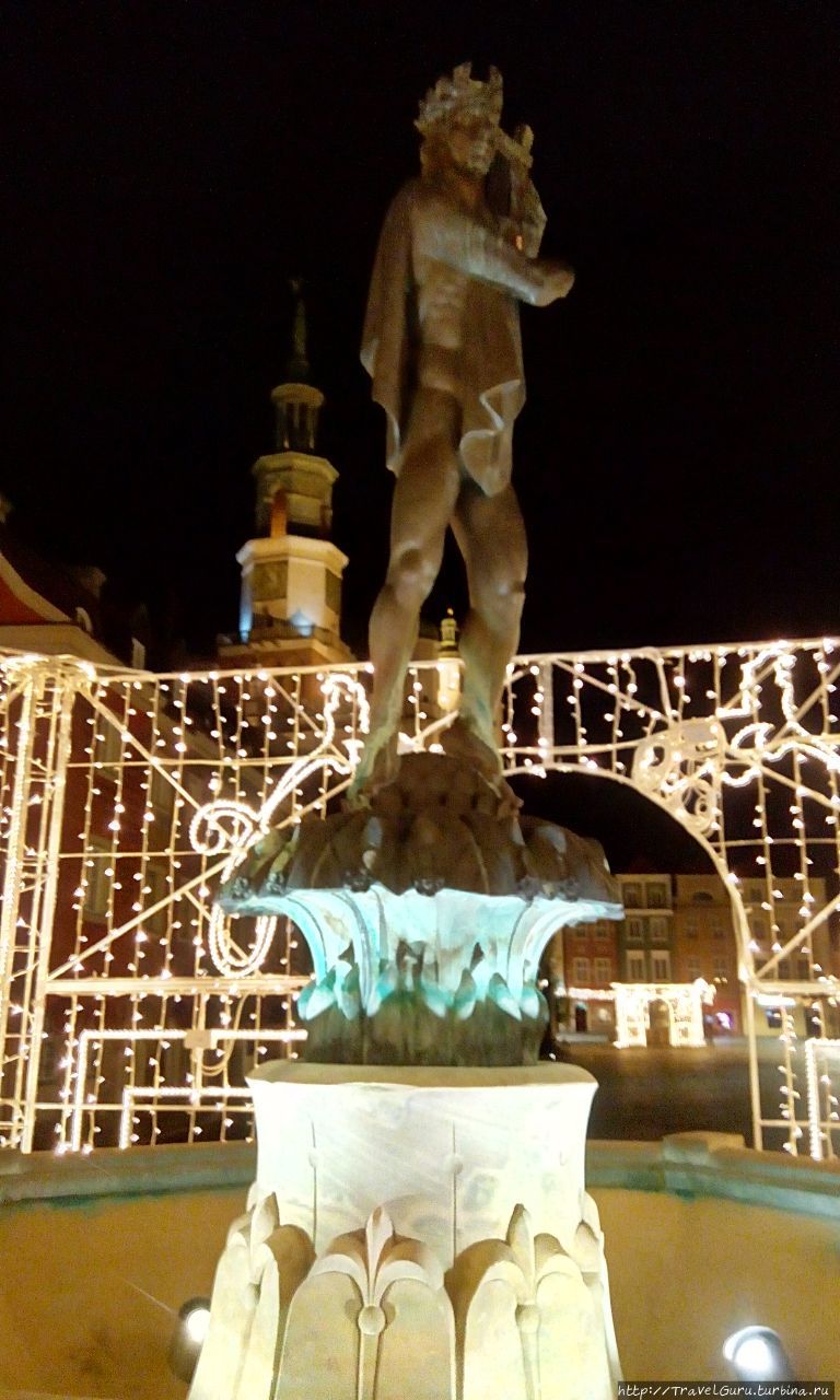 Один из фонтанов на рыночной площади Познань, Польша