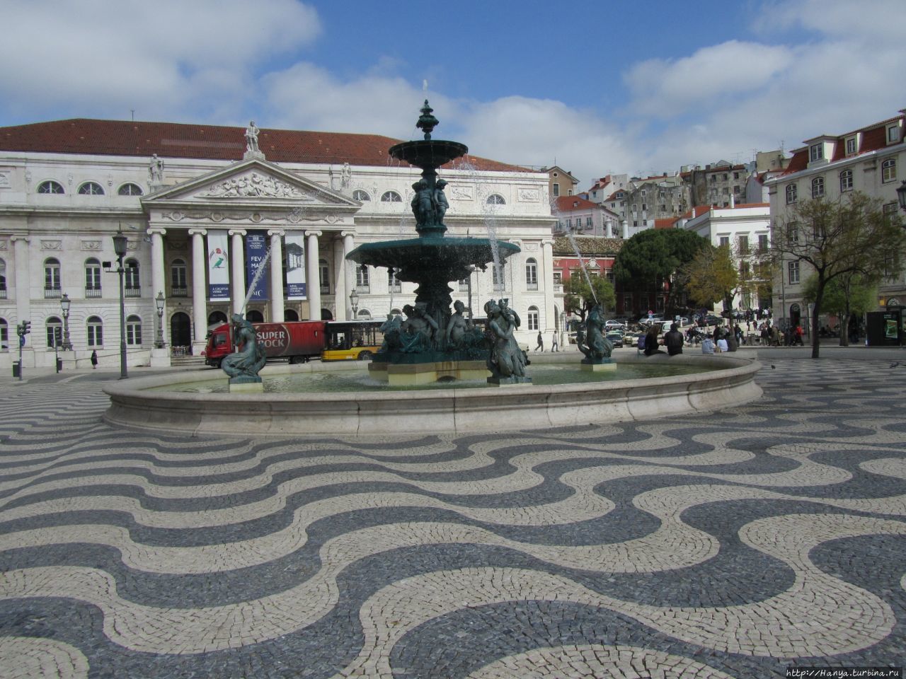 Площадь Россио Лиссабон, Португалия