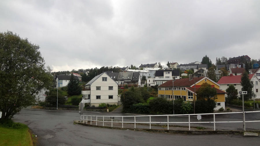 Холодный Тромсё в сентябре Тромсё, Норвегия