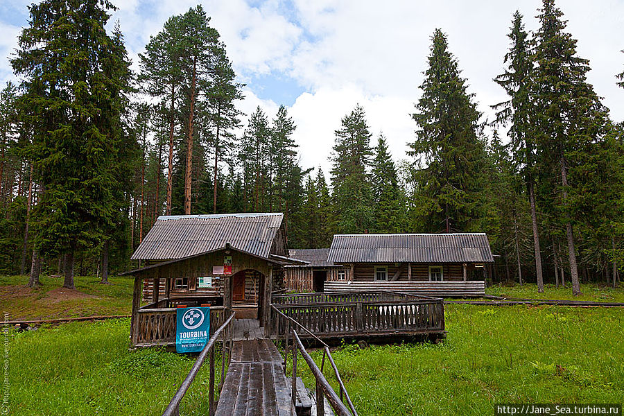 Охотничья заимка. Беседка и домики.