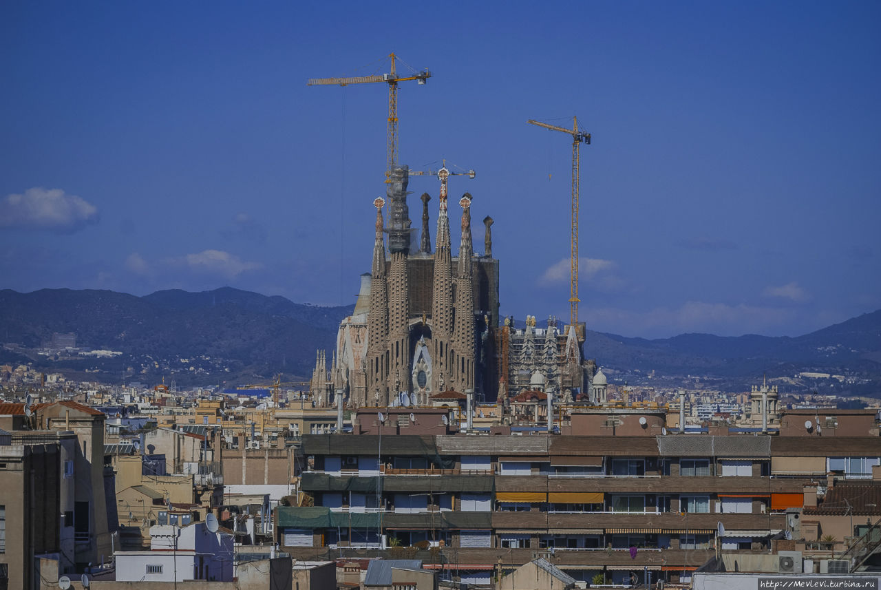 Барселона сверху Барселона, Испания