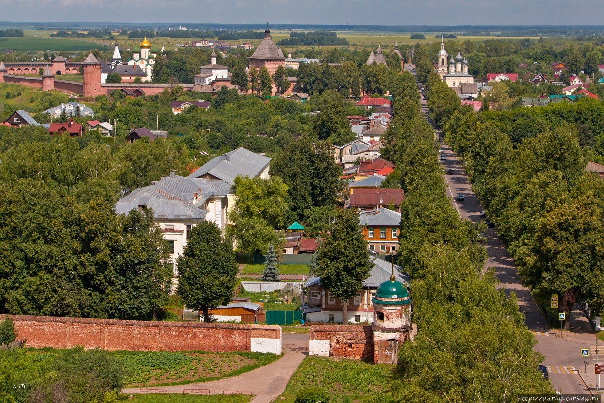 Суздаль — Виды на Суздаль с колокольни Суздаль, Россия