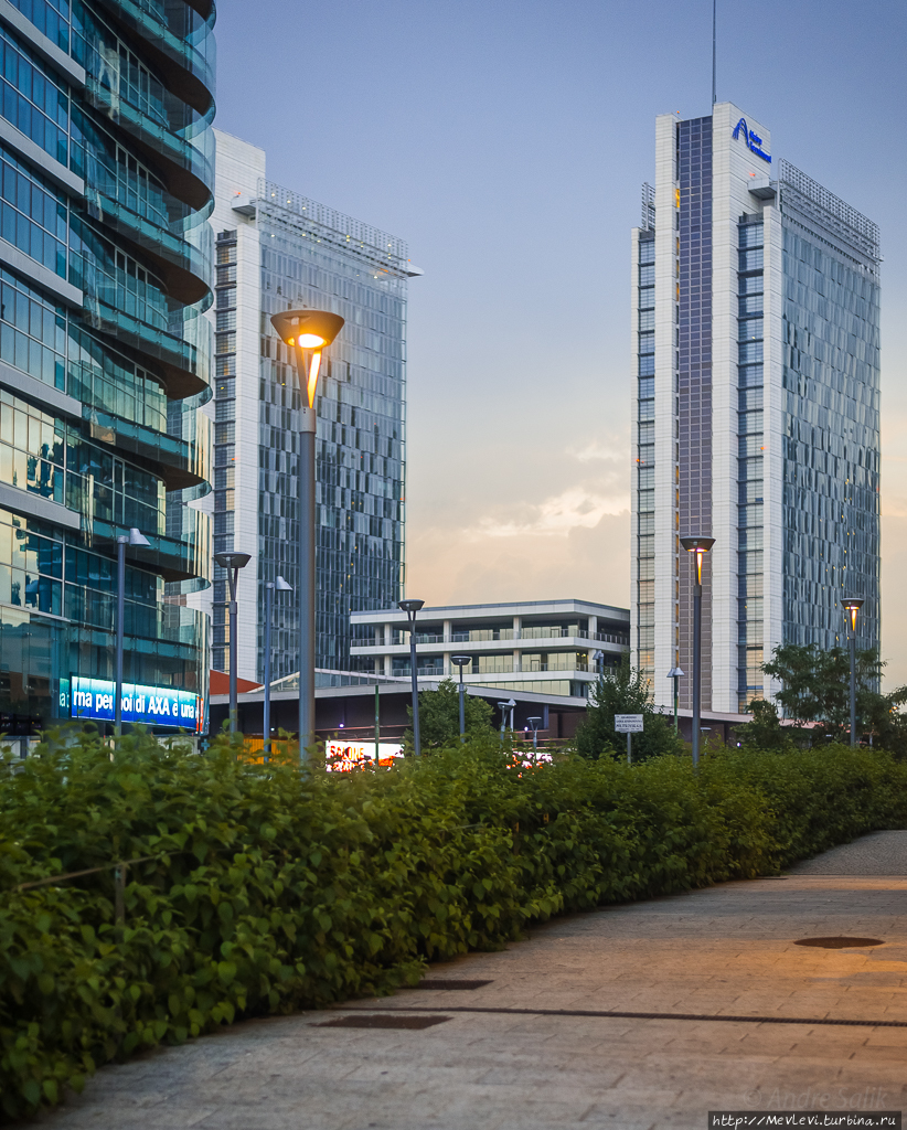 Вечерний Милан. Мегаполис Милан, Италия