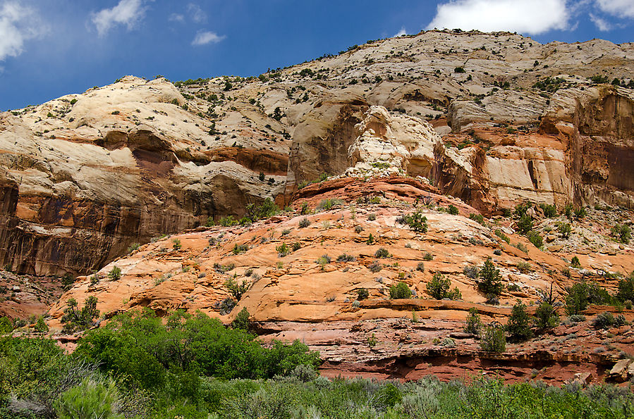 Поход к водопаду Calf Creek Falls Тропик, CША