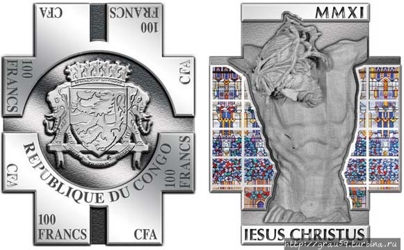 Монеты необычной формы. Кресты Либерия