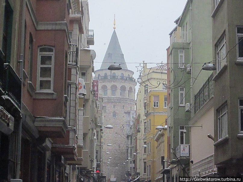 Январский Стамбул. Галатская башня. Стамбул, Турция