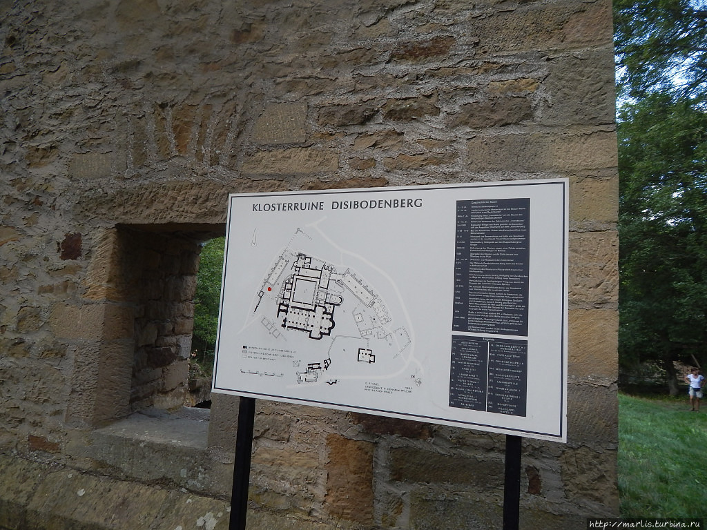 Развалины монастыря Дизибоденберг в Одернхайме на Глане Бад-Зобернхайм, Германия