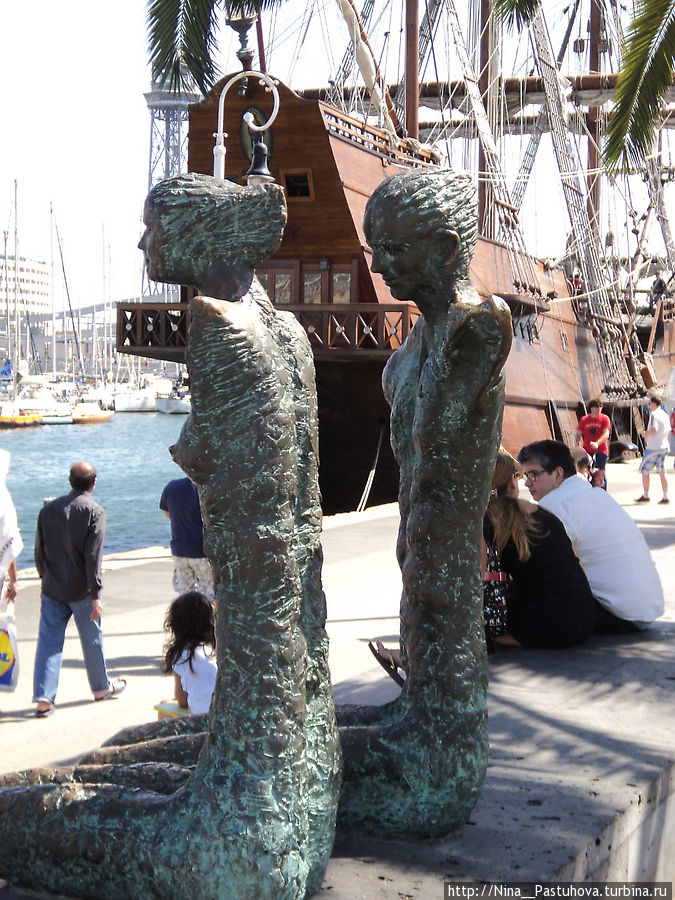 Современное  искусство,  набережная  и  порт  Барселоны Барселона, Испания