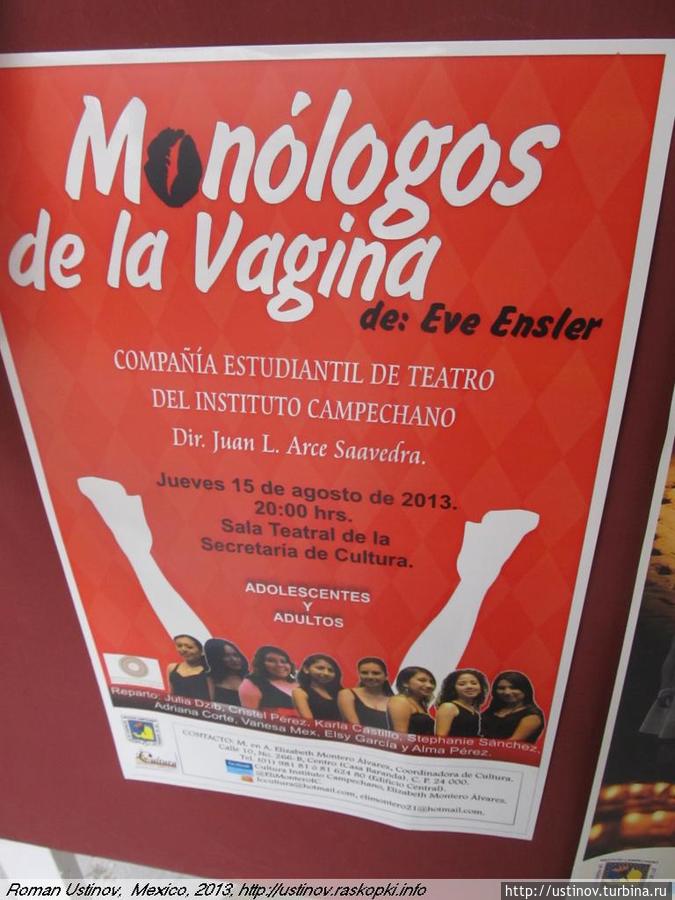 театральная постановка Монологи Вагины в каком-то университете Мексика