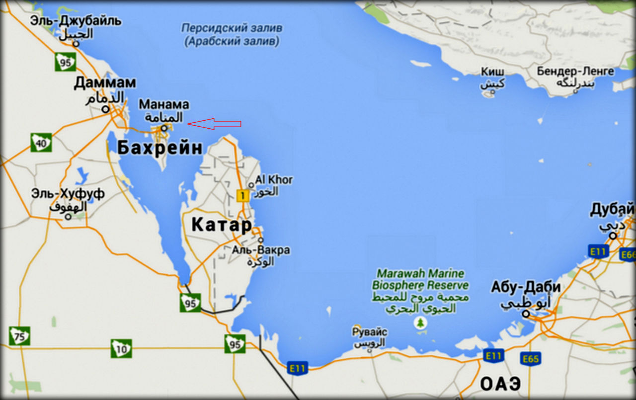 Политическая карта бахрейна