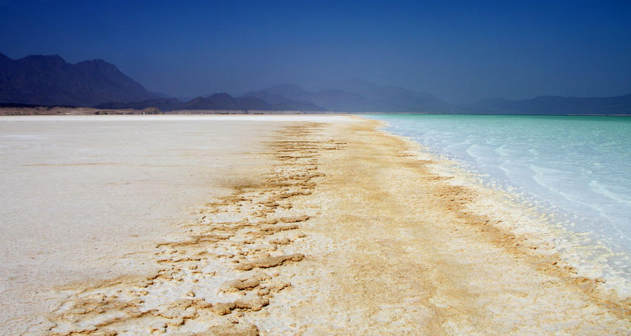 Сюрреалистичный Джибути или самая низкая точка Африки Озеро Ассаль, Джибути