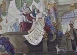 Часть фрески парадного зала, где изображен сам епископ (фото из интернета)