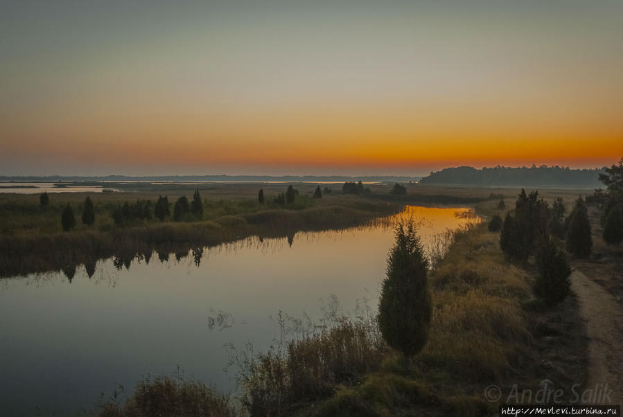 Осень. Озеро Каниера, рассвет, утро Кемери, Латвия