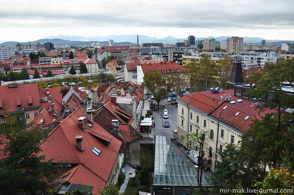 Поднявшись буквально на несколько метров – Любляна стала открываться совсем с другой стороны. Любляна, Словения