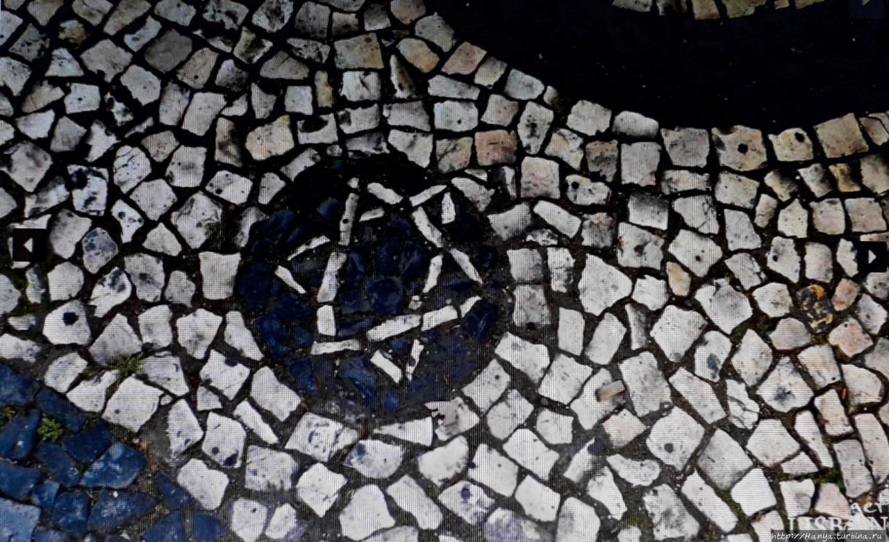 Узор мостовой в Лиссабоне (звезда Давида). Из интернета Лиссабон, Португалия