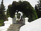 Романтичная арка из кустарника.