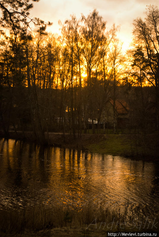 Рассвет на Балтезерсе Латвия