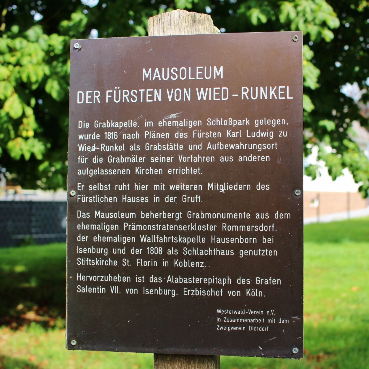 Мавзолей графов фон Вид-Рункель Дирдорф, Германия