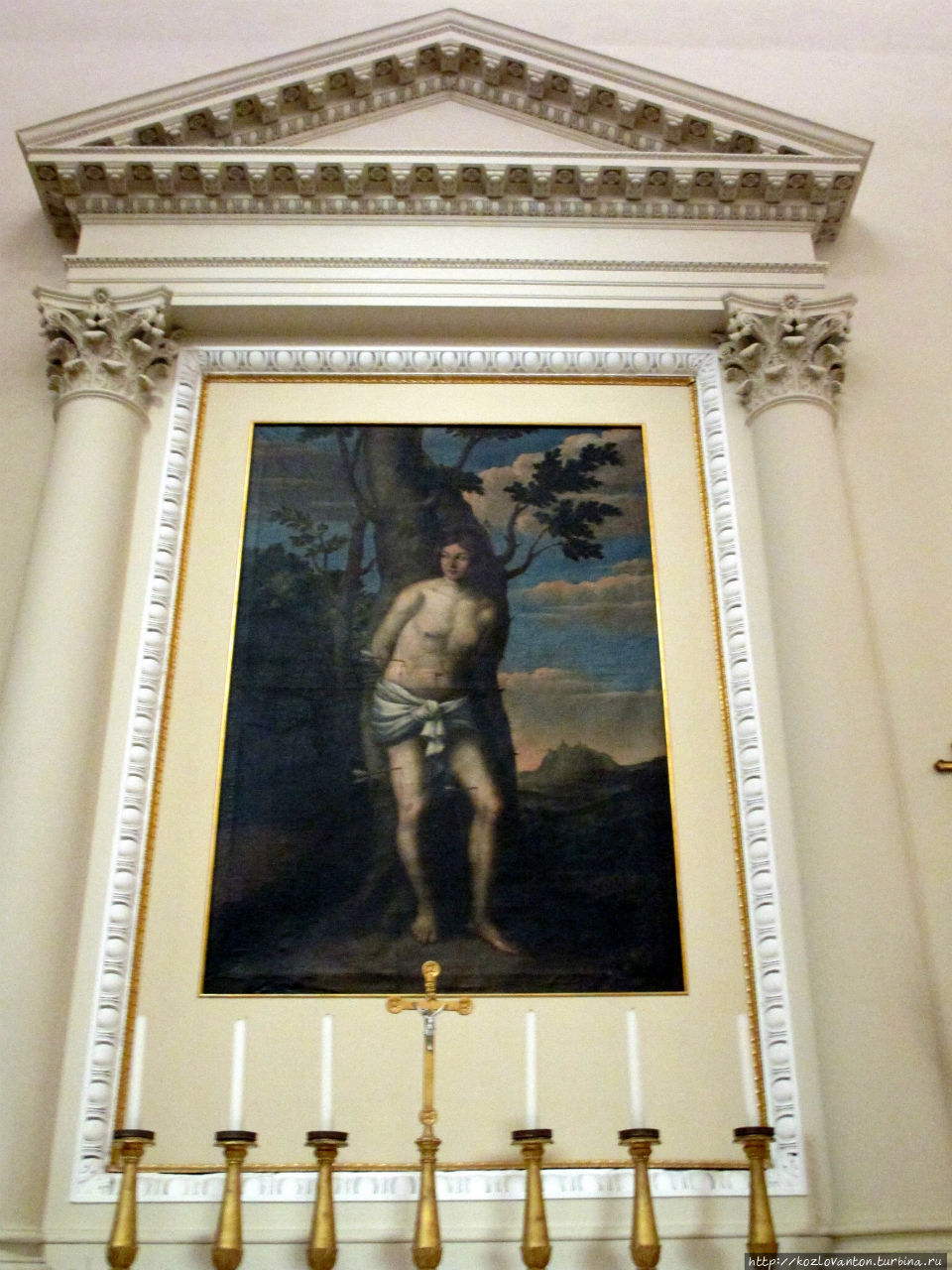 Святой Себастьян — иммитация известной картины Тициана, которая украшает наш Эрмитаж. Сан-Марино, Сан-Марино