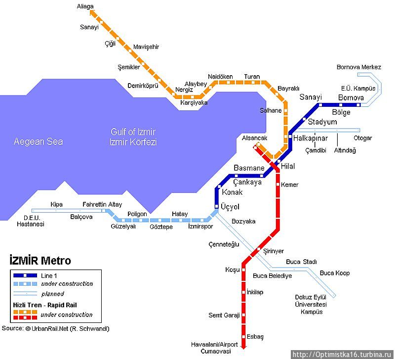 Метро в измире карта проезд