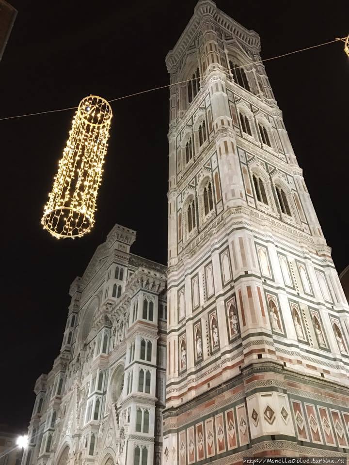 Флоренциа: пиацца Дуомо, пиацца Синьориа, Рождество 2016 Флоренция, Италия