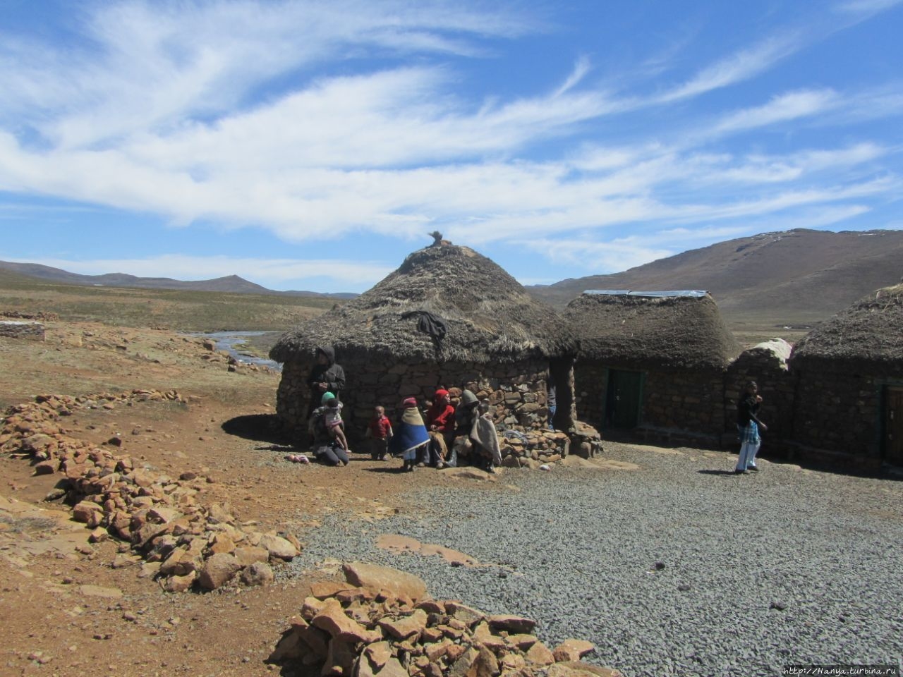 Деревня Basotho Драконовы горы, Лесото