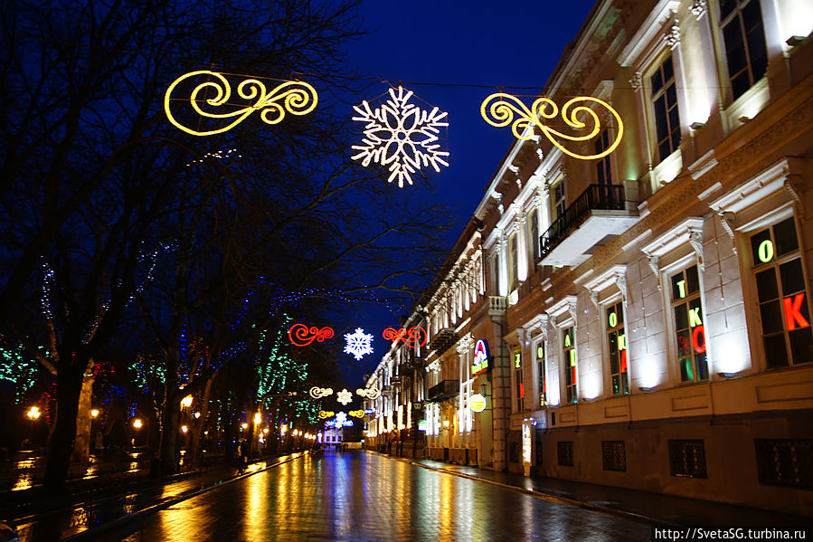 Одесса. Приморский бульвар под дождем и снегом Одесса, Украина