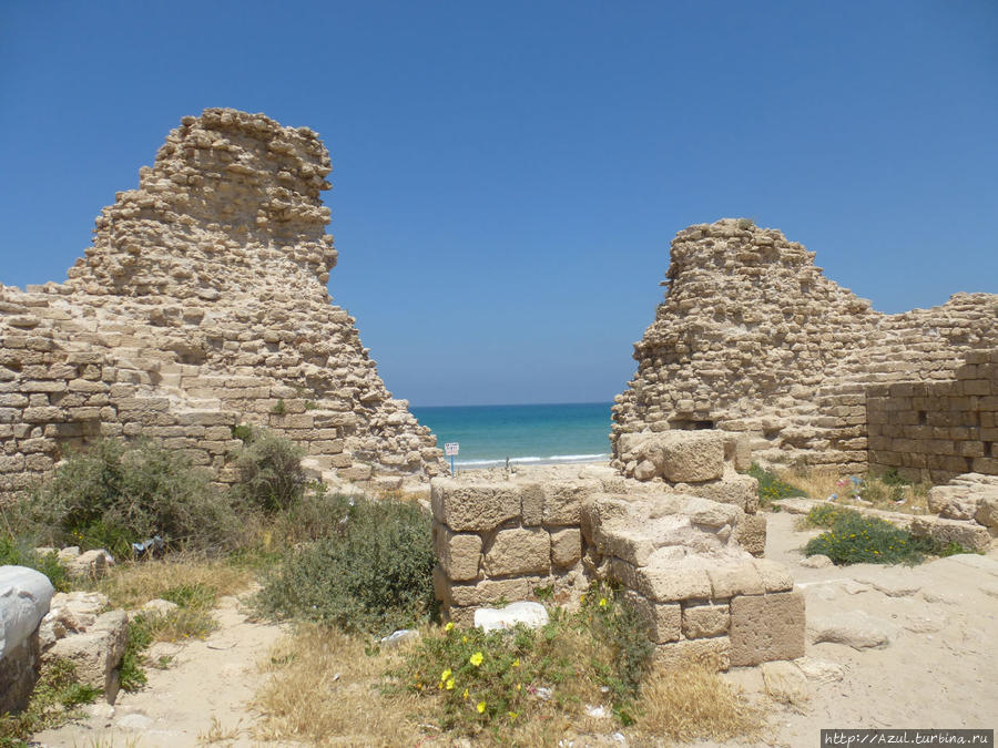 Крепость, море Ашдод, Израиль