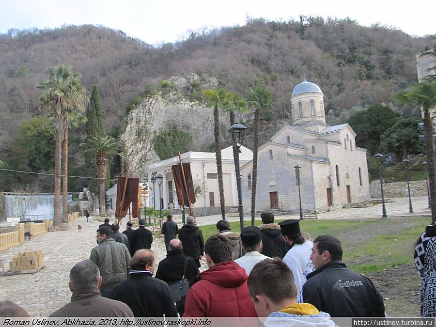 Крещение 2013 в Новоафонском монастыре Новый Афон, Абхазия
