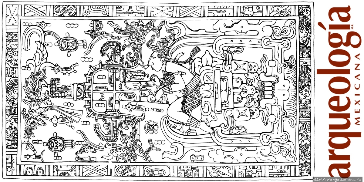 Крышка гробницы Пакаля. Из интернета Паленке, Мексика