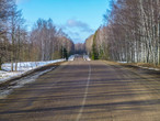 Дорога в сторону музея-усадьбы Д.Менделеева в Боблово, до которой должны были бегать кросс воины первого дивизиона