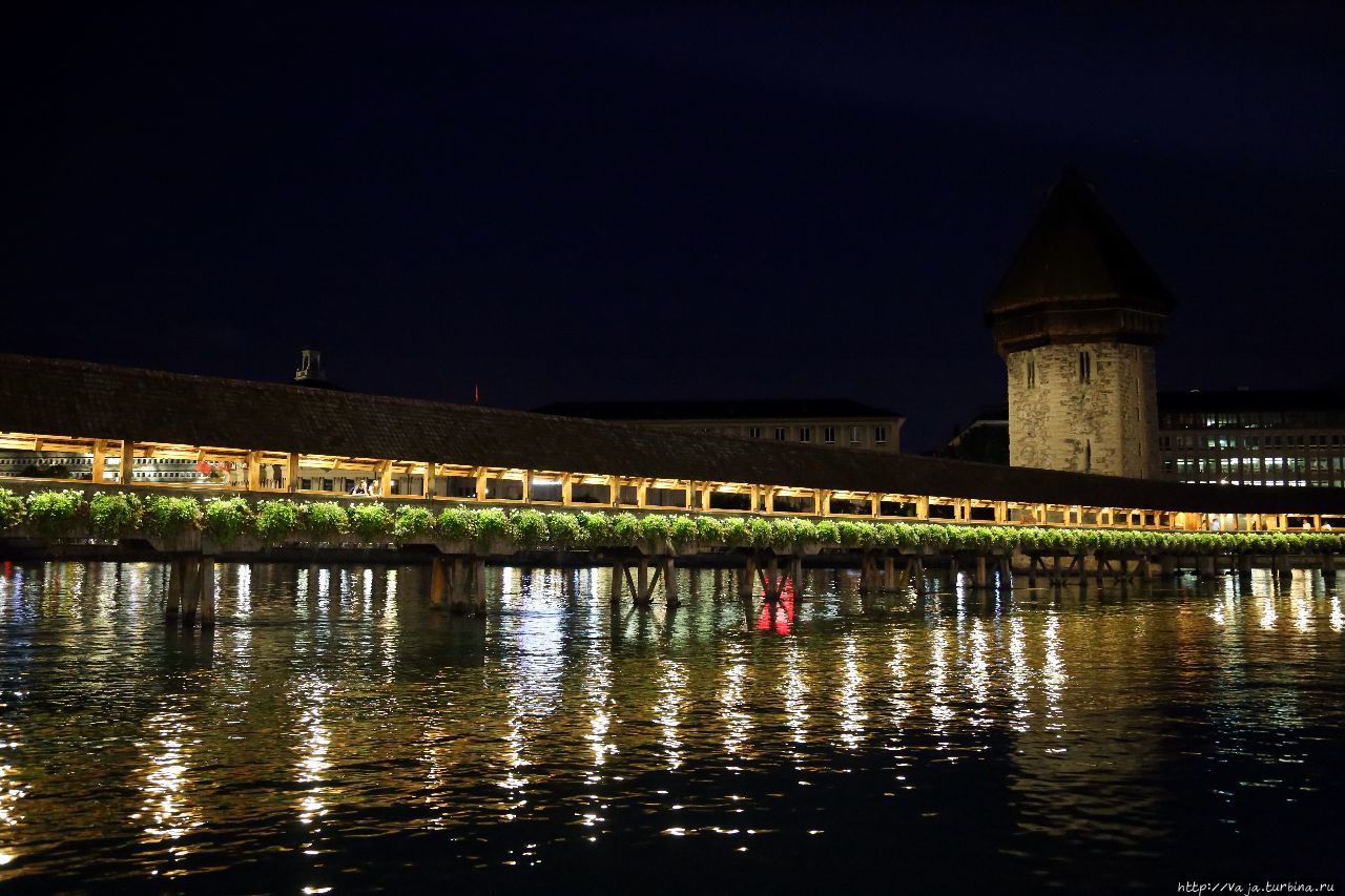 Великолепное очарование вечернего Люцерна Люцерн, Швейцария