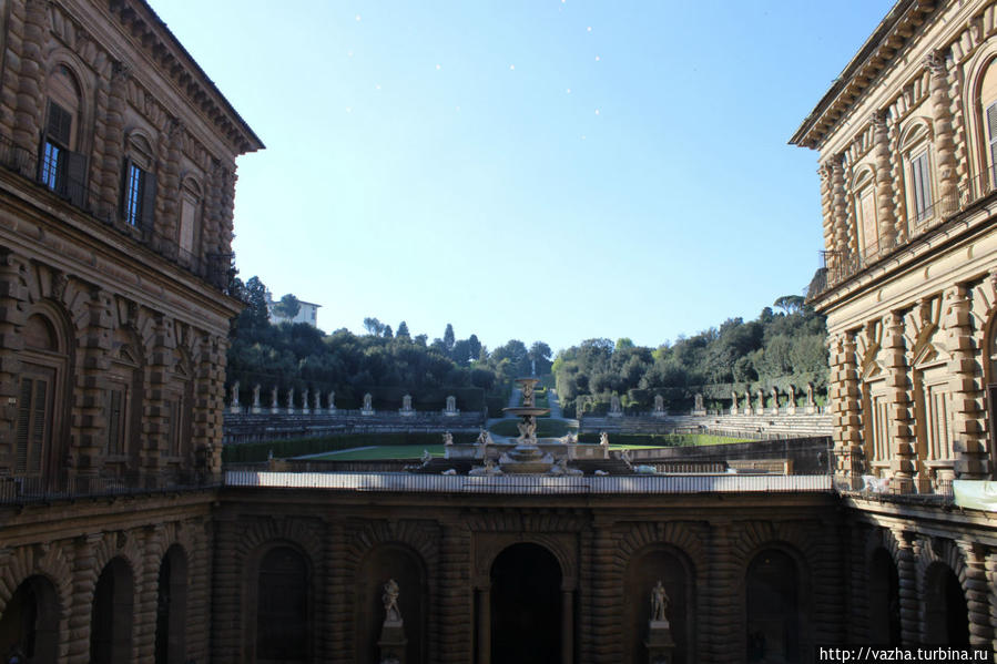Вид из музея на сады Боболи. Флоренция, Италия
