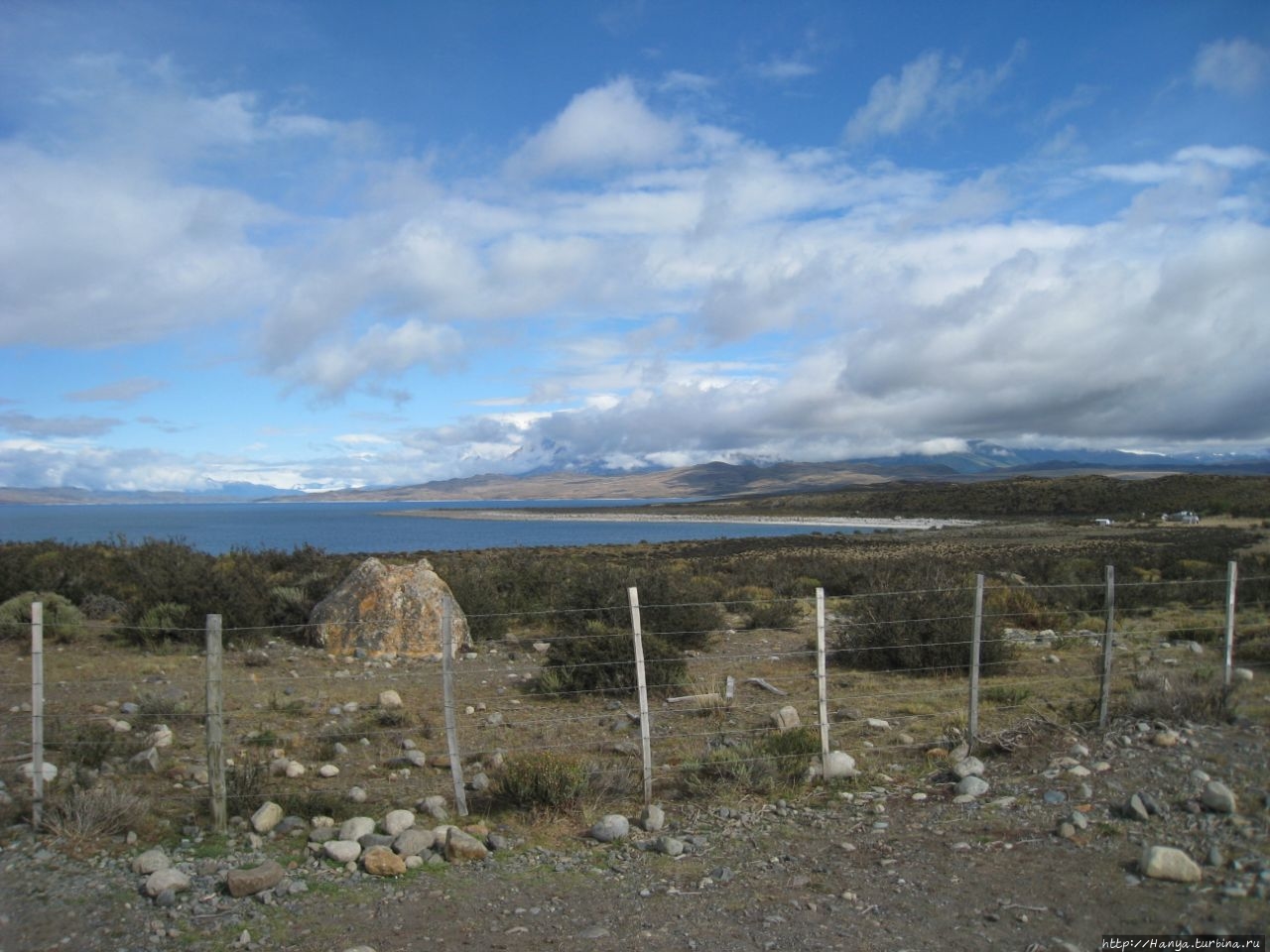 Первая панорамная остановка на озере Сармиенто. Ч.84
