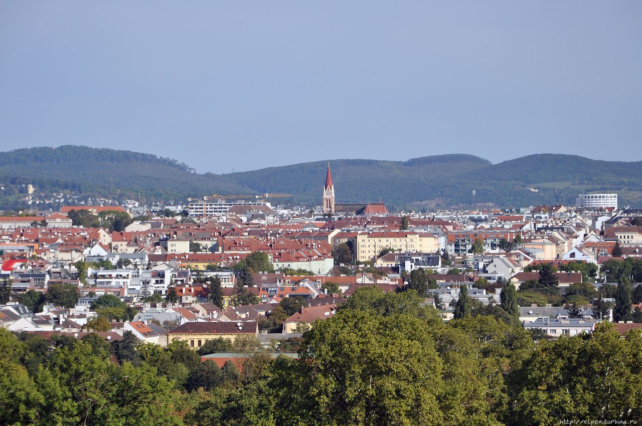 -Виды на город со смотровой площадки Глориетты Вена, Австрия
