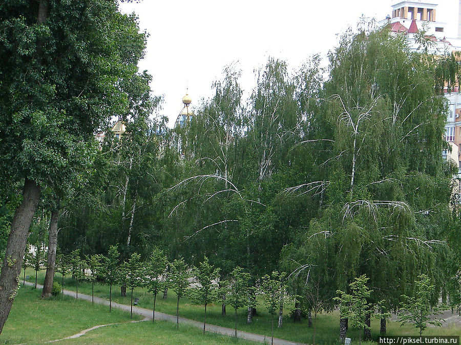 Эко — парк ландшафтной части набережной Киев, Украина