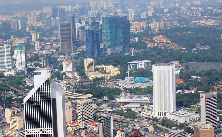 Вид с телевышки Куала-Лумпур, Малайзия