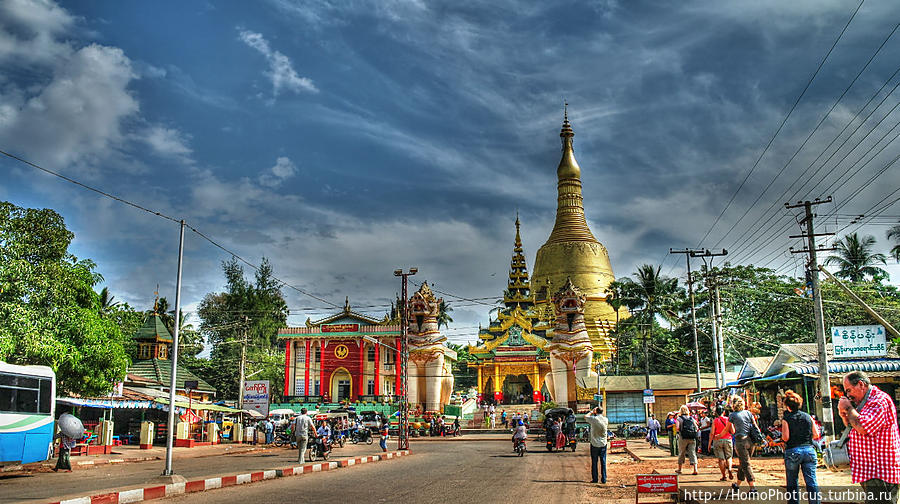 Ансамбль пагоды Швемодо (обработка) Багоу, Мьянма
